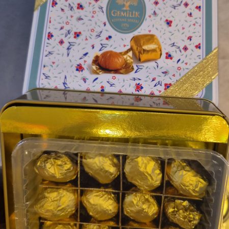 Gemilik sade kestane şekeri hediyelik 200gr  teneke kutu